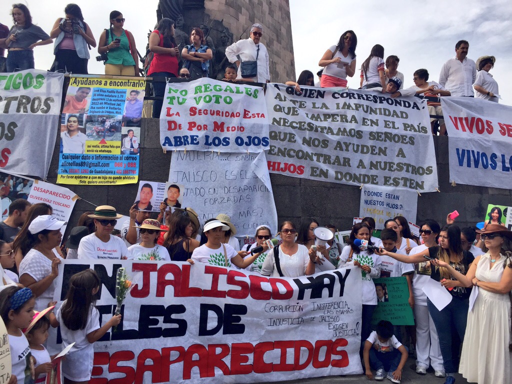 Manifestación de Madres y Familiares de personas desaparecidas en Jalisco. Foto: César Octavio Huerta