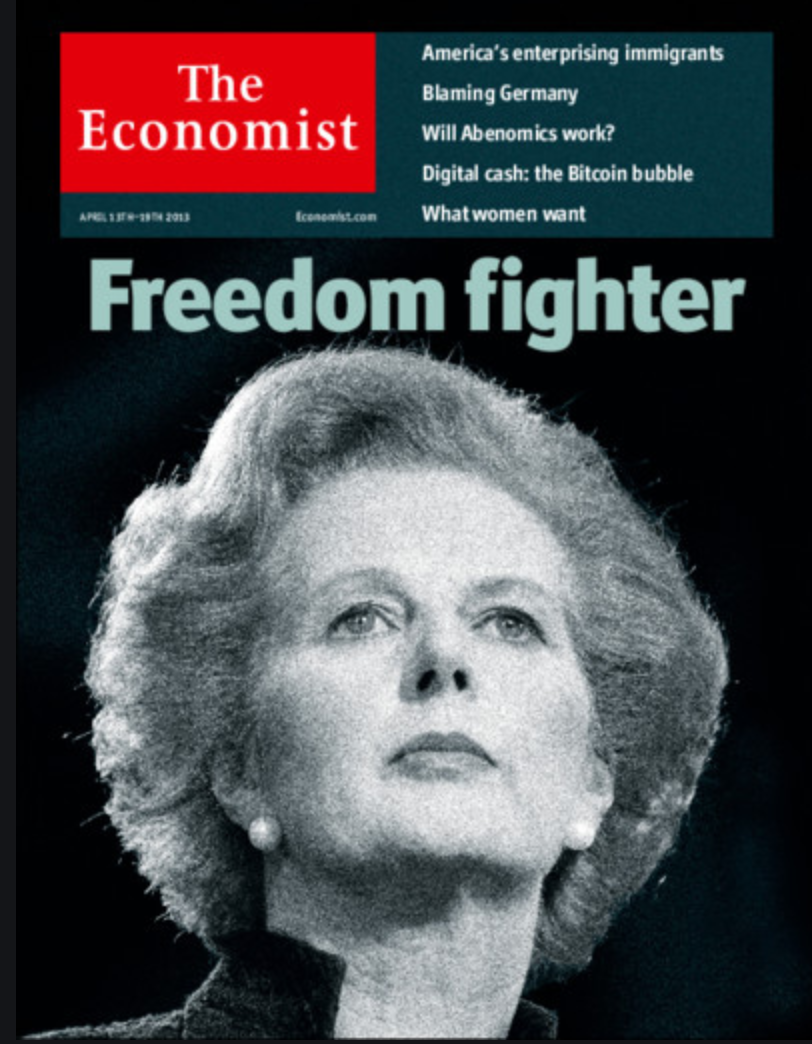Margaret Thatcher en The Economist